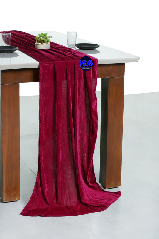 MDS 10 Ft Long Velvet Table Runners For Wedding